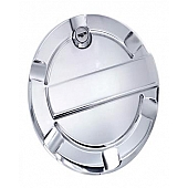 All Sales Fuel Door - Round Aluminum - 6952PL