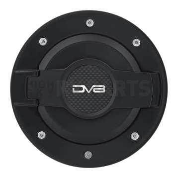 DV8 Offroad Fuel Door - Round Carbon Fiber - P190004BLA