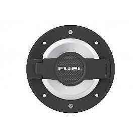 Drake Automotive Fuel Door - Round Aluminum - P190004BLK