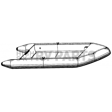 Carver Boat Cover Sport-Type Inflatable Boat Gray Polyester - 7INF12S-1