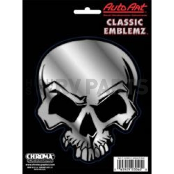 Chroma Graphics Emblem - Mean Skull Silver - 3040