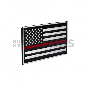 Pilot Automotive Emblem - Thin Red Line Flag With Red Stripe Aluminum - TT3821-2