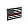 Pilot Automotive Emblem - Thin Red Line Flag With Red Stripe Aluminum - TT3821
