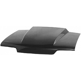 Harwood Fiberglass Hood - Cowl Induction Bare Fiberglass Black - 26301