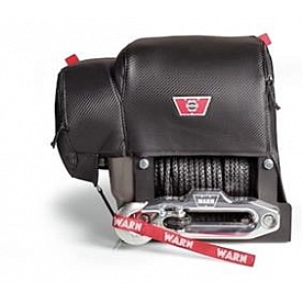 Warn Winch Cover - Vinyl With Mesh Backing Black - 102643