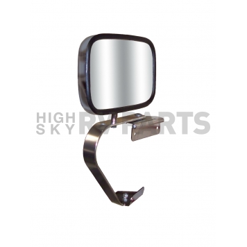 CIPA USA Exterior Mirror Rectangular Manual Silver Single - 41000-2