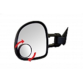 CIPA USA Exterior Mirror Round Manual Black Single - 49202