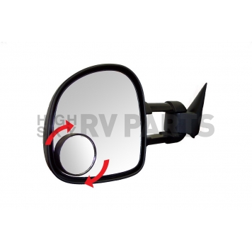 CIPA USA Exterior Mirror Round Manual Black Single - 49304-1
