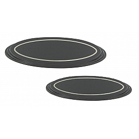 All Sales Emblem - Ford Oval Step Style Black Aluminum - 59505