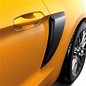 Air Design Fender Scoop - Black ABS Plastic Satin Set Of 2 - FO24A01