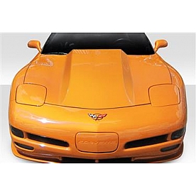Extreme Dimensions Hood - Fiberglass Reinforced Plastic Black - Cowl Hood - 113329