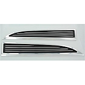 All Sales Fender Vent - Silver Aluminum Polished Set Of 2 - 5105P