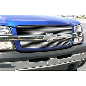 T-Rex Truck Products Grille Insert - Horizontal Bar Rectangular Polished Aluminum - 21100