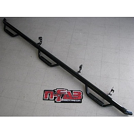 N-Fab Nerf Bar - Truck Wheel to Wheel Black Gloss Powder Coated Steel Round - G1583CC6