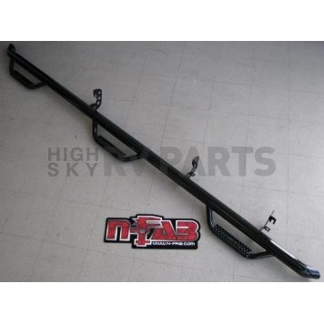 N-Fab Nerf Bar - Truck Wheel to Wheel Black Gloss Powder Coated Steel Round - G1583CC6