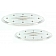 All Sales Emblem - Ford Oval Step Style Ball Milled With Rivets Silver Aluminum - 59706