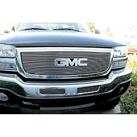 T-Rex Truck Products Grille Insert - Horizontal Bar Rectangular Polished Aluminum - 21200