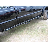 N-Fab Nerf Bar - Truck Wheel to Wheel Black Matte Textured Powder Coated Steel Round - F99115CCTX