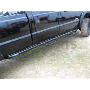 N-Fab Nerf Bar - Truck Wheel to Wheel Black Matte Textured Powder Coated Steel Round - F99115CCTX