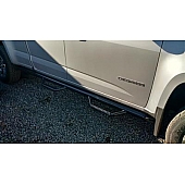 N-Fab Nerf Bar - Truck Wheel to Wheel Black Gloss Powder Coated Steel Round - G1583QC