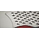 American Car Craft Emblem - Flowing American Flag Thin Red Line Stainless Steel - 142048