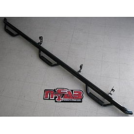 N-Fab Nerf Bar - Truck Wheel to Wheel Black Gloss Powder Coated Steel Round - G1595CC6