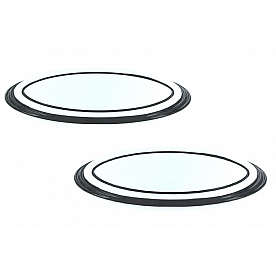 All Sales Emblem - Ford Oval Step Style Silver Aluminum - 59904