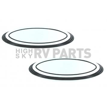 All Sales Emblem - Ford Oval Step Style Silver Aluminum - 59904