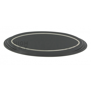 All Sales Emblem - Ford Oval Step Style Black Aluminum - 52505