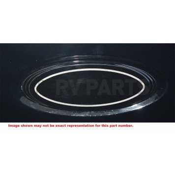 All Sales Emblem - Ford Oval Step Style Black Aluminum - 52505-1