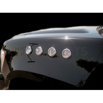 TFP (International Trim) Fender Vent - Silver ABS Plastic Chrome Plated Set Of 8 - 46087UP