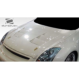 Extreme Dimensions Hood - Primered Fiberglass Black - 105883