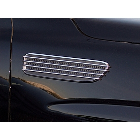 TFP (International Trim) Fender Vent - Silver ABS Plastic Chrome Plated Set Of 2 - 80027UFV