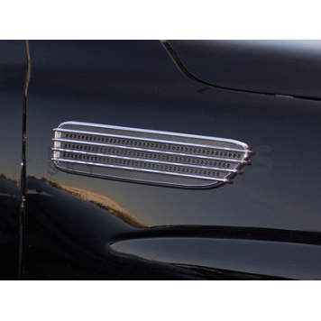 TFP (International Trim) Fender Vent - Silver ABS Plastic Chrome Plated Set Of 2 - 80027UFV