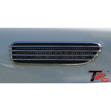 TFP (International Trim) Fender Vent - Silver ABS Plastic Chrome Plated Set Of 2 - 80027UFV-1