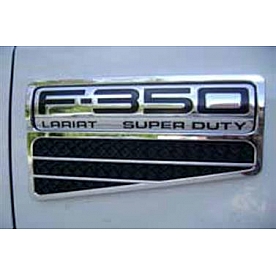 TFP (International Trim) Fender Vent - Silver ABS Plastic Chrome Plated Set Of 2 - 80537LV