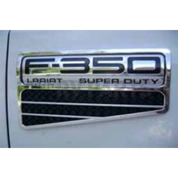 TFP (International Trim) Fender Vent - Silver ABS Plastic Chrome Plated Set Of 2 - 80537LV