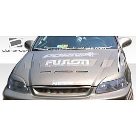 Extreme Dimensions Hood - Primered Fiberglass Black - 105541