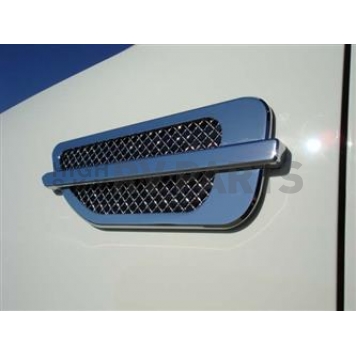 T-Rex Truck Products Fender Vent - Silver ABS Plastic Chrome Plated Set Of 2 - 49001