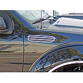 TFP (International Trim) Fender Vent - Silver ABS Plastic Chrome Plated Set Of 2 - 80007UFV