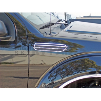 TFP (International Trim) Fender Vent - Silver ABS Plastic Chrome Plated Set Of 2 - 80007UFV