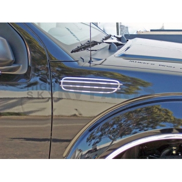TFP (International Trim) Fender Vent - Silver ABS Plastic Chrome Plated Set Of 2 - 80007UFV-1