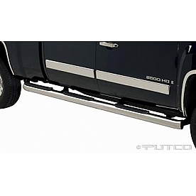 Putco Nerf Bar - Truck Wheel To Wheel Stainless Steel Round 4 Inch - 44187