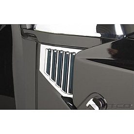 Putco Fender Vent - Silver ABS Plastic Chrome Plated Set Of 2 - 403408