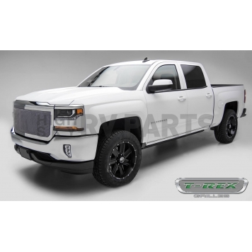 T-Rex Truck Products Grille Insert - Mesh Rectangular Polished Stainless Steel - 54127-1