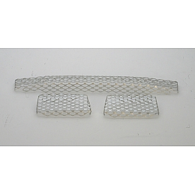 Street Scene Bumper Grille Insert Mesh Brushed Silver Aluminum - 95077159