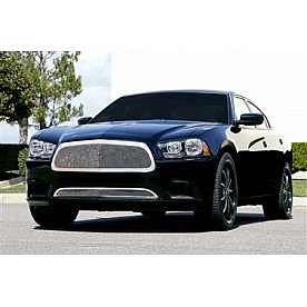 T-Rex Truck Products Grille Insert - Mesh Trapezoid Polished Stainless Steel - 54441