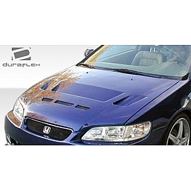 Extreme Dimensions Hood - Primered Fiberglass Black - 105534