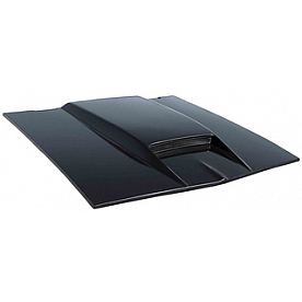 Harwood Fiberglass Hood - Cowl Induction Fiberglass Black - B10107