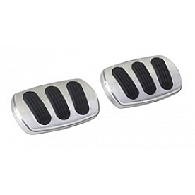 Lokar Performance Brake And Clutch Pedal Pad Set - Aluminum Natural - BAG6140